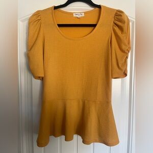 Ribbed peplum top
